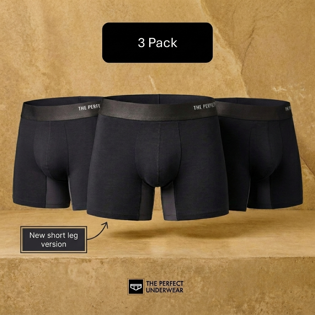Bamboo Boxer Briefs Short Legs for Men — 3 Pack