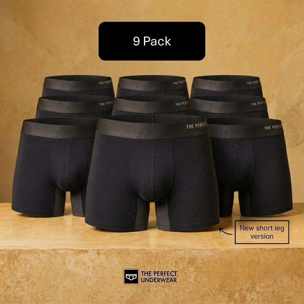 Bamboo Boxer Briefs Short Legs for Men — 9 Pack