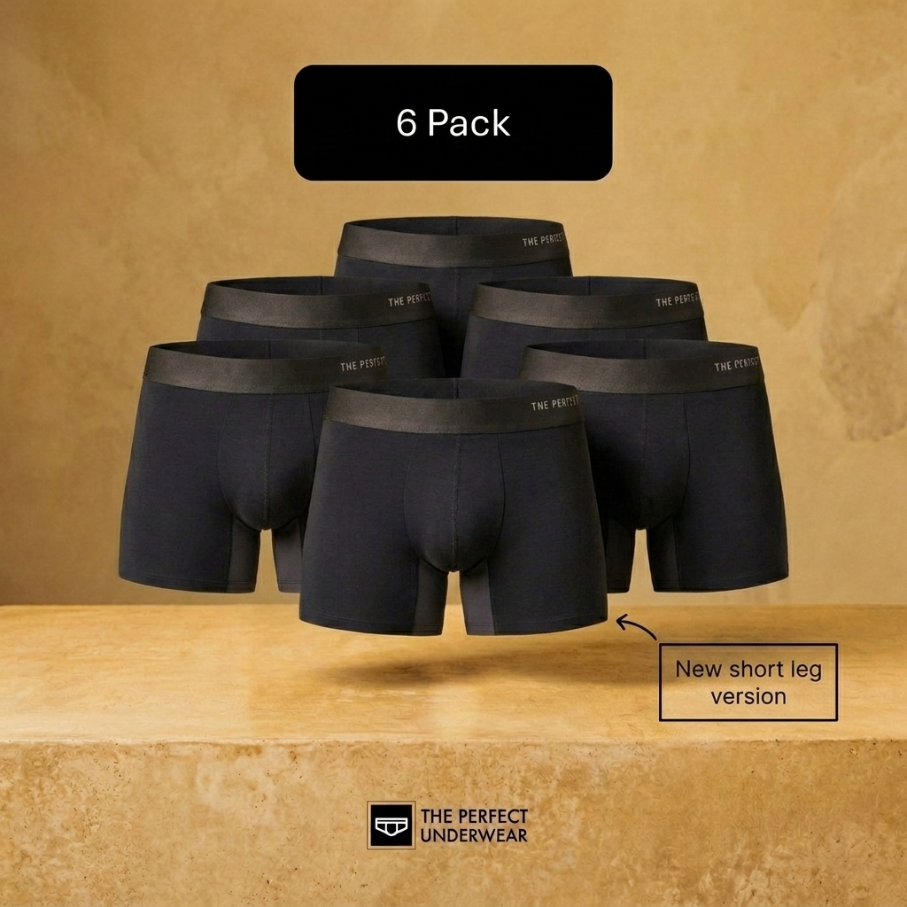 Bamboo Boxer Briefs Short Legs for Men — 6 Pack