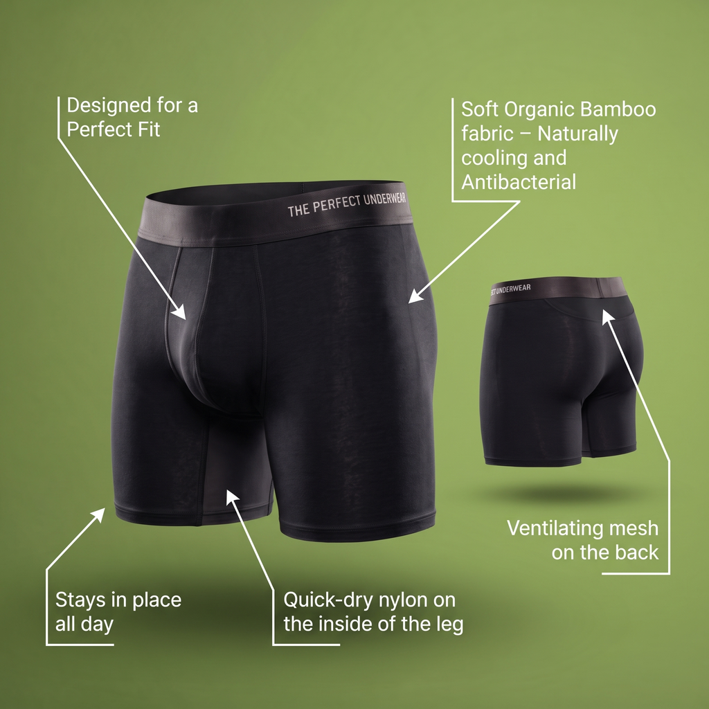 Bamboo Boxer Briefs for Men — 6 Pack